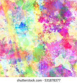 Grunge seamless pattern. Watercolor effect. Colorful abstract background texture.