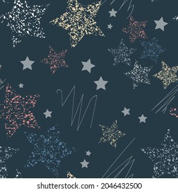 Grunge seamless pattern.Vector illustration for celebration, party, holiday, invitation and Your project.Modern Creative Style.Chaotic Decor. 