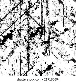 Grunge seamless scratched pattern. Distressed texture. Vector illustration.