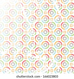 grunge seamless sector ring, circles background on white. Template frame design. Vintage pattern.Can be used for packaging,invitations cards, productions, decoration.  