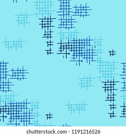 Grunge Seamless Tartan. Abstract Pattern. Retro Hand Drawn Texture with Scribble Crossing Lines. Colorful Vector Pattern for Print, Cloth, Textile. Abstract Seamless Pattern.