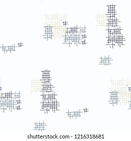 Grunge Seamless Tartan. Abstract Pattern. Trendy Hand Drawn Texture with Scribble Crossing Lines. Colorful Vector Pattern for Wallpaper, Print, Textile. Abstract Seamless Pattern.