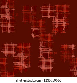 Grunge Seamless Tartan. Abstract Pattern. Vintage Hand Drawn Texture with Scribble Crossing Lines. Colorful Vector Pattern for Cotton, Print, Textile. Abstract Seamless Pattern.