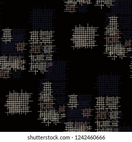 Grunge Seamless Tartan. Abstract Pattern. Retro Hand Drawn Texture with Scratched Crossing Lines. Colorful Vector Pattern for Cotton, Calico, Textile. Abstract Seamless Pattern.