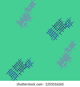 Grunge Seamless Tartan. Abstract Pattern. Modern Hand Drawn Texture with Scratched Crossing Lines. Colorful Vector Pattern for Fabric, Cloth, Textile. Abstract Seamless Pattern.