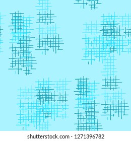 Grunge Seamless Tartan. Abstract Pattern. Retro Hand Drawn Texture with Scribble Crossing Lines. Colorful Vector Pattern for Print, Fabric, Textile. Abstract Seamless Pattern.