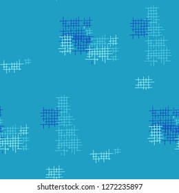 Grunge Seamless Tartan. Abstract Pattern. Vintage Hand Drawn Texture with Scribble Crossing Lines. Colorful Vector Pattern for Wallpaper, Fabric, Textile. Abstract Seamless Pattern.
