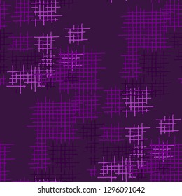 Grunge Seamless Tartan. Abstract Pattern. Retro Hand Drawn Texture with Shabby Crossing Lines. Colorful Vector Pattern for Wallpaper, Cotton, Textile. Abstract Seamless Pattern.