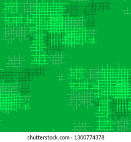Grunge Seamless Tartan. Abstract Pattern. Retro Hand Drawn Texture with Scratched Crossing Lines. Colorful Vector Pattern for Cotton, Calico, Textile. Abstract Seamless Pattern.
