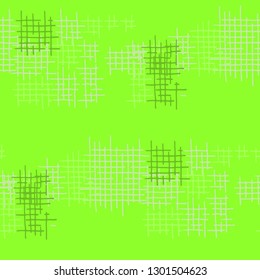 Grunge Seamless Tartan. Abstract Pattern. Retro Hand Drawn Texture with Scribble Crossing Lines. Colorful Vector Pattern for Fabric, Cloth, Textile. Abstract Seamless Pattern.