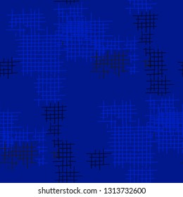 Grunge Seamless Tartan. Abstract Pattern. Retro Hand Drawn Texture with Shabby Crossing Lines. Colorful Vector Pattern for Print, Cloth, Fabric. Abstract Seamless Pattern.