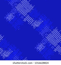 Grunge Seamless Tartan. Abstract Pattern. Trendy Hand Drawn Texture with Scribble Crossing Lines. Colorful Vector Pattern for Print, Cloth, Textile. Abstract Seamless Pattern.
