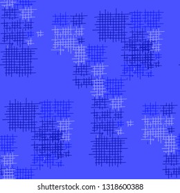 Grunge Seamless Tartan. Abstract Pattern. Vintage Hand Drawn Texture with Scratched Crossing Lines. Colorful Vector Pattern for Linen, Paper, Tablecloth. Abstract Seamless Pattern.