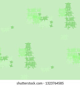 Grunge Seamless Tartan. Abstract Pattern. Retro Hand Drawn Texture with Scribble Crossing Lines. Colorful Vector Pattern for Print, Fabric, Textile. Abstract Seamless Pattern.
