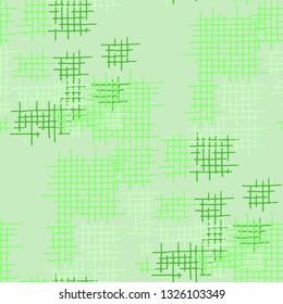 Grunge Seamless Tartan. Abstract Pattern. Vintage Hand Drawn Texture with Scribble Crossing Lines. Colorful Vector Pattern for Calico, Print, Textile. Abstract Seamless Pattern.