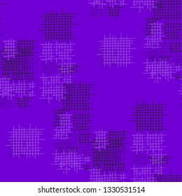 Grunge Seamless Tartan. Abstract Pattern. Retro Hand Drawn Texture with Scratched Crossing Lines. Colorful Vector Pattern for Wallpaper, Fabric, Print. Abstract Seamless Pattern.
