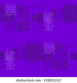 Grunge Seamless Tartan. Abstract Pattern. Modern Hand Drawn Texture with Scratched Crossing Lines. Colorful Vector Pattern for Wallpaper, Fabric, Print. Abstract Seamless Pattern.