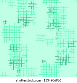 Grunge Seamless Tartan. Abstract Pattern. Trendy Hand Drawn Texture with Scribble Crossing Lines. Colorful Vector Pattern for Linen, Paper, Tablecloth. Abstract Seamless Pattern.