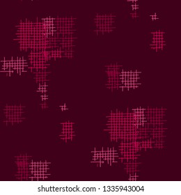 Grunge Seamless Tartan. Abstract Pattern. Trendy Hand Drawn Texture with Shabby Crossing Lines. Colorful Vector Pattern for Print, Cloth, Fabric. Abstract Seamless Pattern.