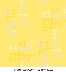 Grunge Seamless Tartan. Abstract Pattern. Vintage Hand Drawn Texture with Scratched Crossing Lines. Colorful Vector Pattern for Wallpaper, Fabric, Textile. Abstract Seamless Pattern.
