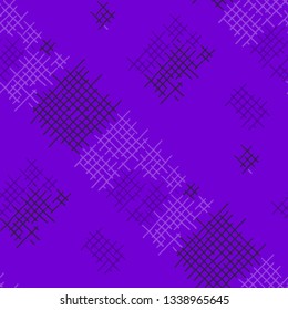 Grunge Seamless Tartan. Abstract Pattern. Modern Hand Drawn Texture with Scratched Crossing Lines. Colorful Vector Pattern for Cotton, Print, Textile. Abstract Seamless Pattern.