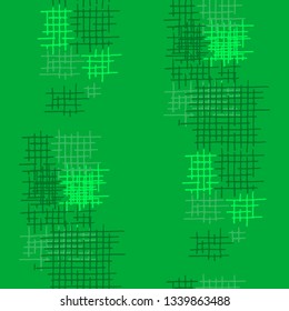 Grunge Seamless Tartan. Abstract Pattern. Retro Hand Drawn Texture with Shabby Crossing Lines. Colorful Vector Pattern for Dress, Curtain, Tablecloth. Abstract Seamless Pattern.
