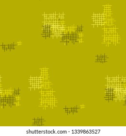 Grunge Seamless Tartan. Abstract Pattern. Trendy Hand Drawn Texture with Scratched Crossing Lines. Colorful Vector Pattern for Cotton, Print, Textile. Abstract Seamless Pattern.