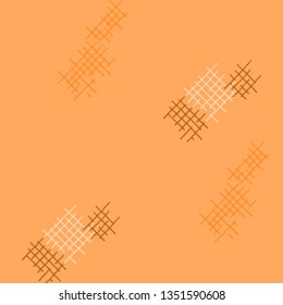 Grunge Seamless Tartan. Abstract Pattern. Modern Hand Drawn Texture with Scribble Crossing Lines. Colorful Vector Pattern for Chintz, Curtain, Paper. Abstract Seamless Pattern.