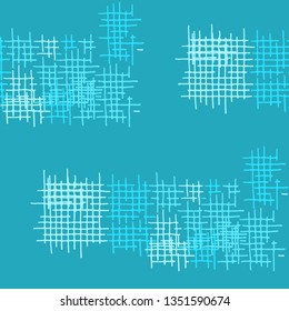 Grunge Seamless Tartan. Abstract Pattern. Retro Hand Drawn Texture with Scribble Crossing Lines. Colorful Vector Pattern for Print, Cloth, Fabric. Abstract Seamless Pattern.