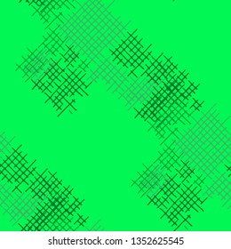 Grunge Seamless Tartan. Abstract Pattern. Modern Hand Drawn Texture with Shabby Crossing Lines. Colorful Vector Pattern for Calico, Print, Textile. Abstract Seamless Pattern.