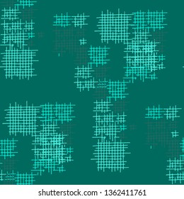 Grunge Seamless Tartan. Abstract Pattern. Retro Hand Drawn Texture with Shabby Crossing Lines. Colorful Vector Pattern for Chintz, Curtain, Paper. Abstract Seamless Pattern.