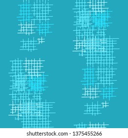 Grunge Seamless Tartan. Abstract Pattern. Retro Hand Drawn Texture with Shabby Crossing Lines. Colorful Vector Pattern for Dress, Curtain, Tablecloth. Abstract Seamless Pattern.