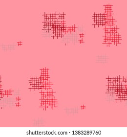 Grunge Seamless Tartan. Abstract Pattern. Retro Hand Drawn Texture with Scratched Crossing Lines. Colorful Vector Pattern for Calico, Print, Textile. Abstract Seamless Pattern.