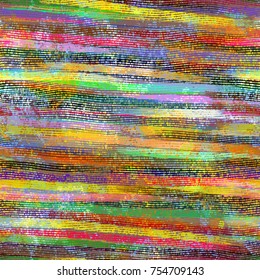 Grunge seamless texture from brush strokes, spots, dots. Colorful pattern. Abstract vector background for web page, banners backdrop, fabric, home decor, wrapping