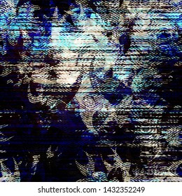 Grunge seamless texture with denim effect. Abstract vector background for web page, banners backdrop, fabric, home decor, wrapping