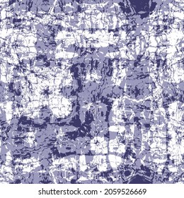 Grunge seamless texture indigo blue vector pattern design. Wall or floor plaster stucco seamless texture background canvas pattern.