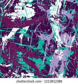 Grunge seamless texture pattern for print, fabric, wallpapers, clothes. Abstract ornament by brush. Vector