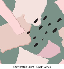 Grunge seamless texture pattern for print, fabric, wallpapers, clothes. Retro ornament by torn paper. Vector