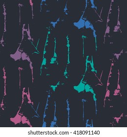 Grunge seamless texture pattern for print, fabric, wallpapers, clothes. Retro ornament by brush. Vector