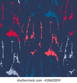 Grunge seamless texture pattern for print, fabric, wallpapers, clothes. Retro ornament by brush. Vector