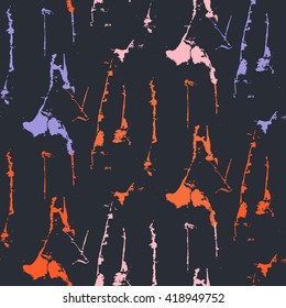 Grunge seamless texture pattern for print, fabric, wallpapers, clothes. Retro ornament by brush. Vector