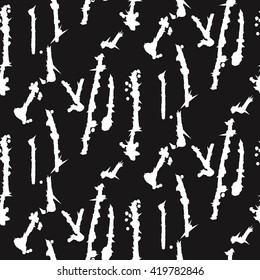 Grunge seamless texture pattern for print, fabric, wallpapers, clothes. Retro ornament by brush. Vector