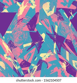 Grunge seamless urban pattern with chaotic elements.
