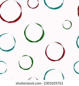 Grunge seamless vector pattern, bubbles, circles. For design, print, background, wallpaper, fabric, paper