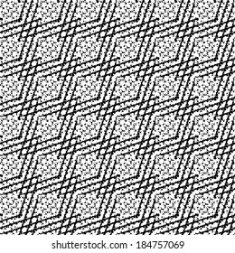 Grunge seamless white and black pattern texture. Vector illustration.  
