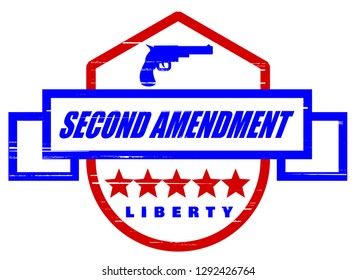 Grunge Second Amendment Label