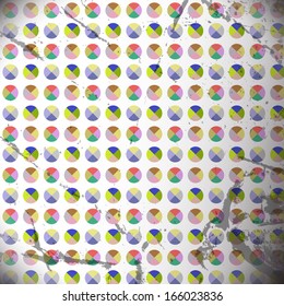 grunge sector dots background on white. Template frame design. Vintage pattern.Can be used for packaging,invitations cards, productions, decoration.  