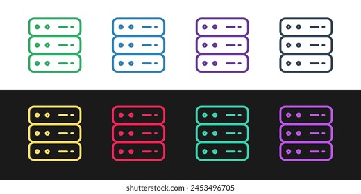 Grunge Server, Data, Web Hosting icon isolated on white background. Monochrome vintage drawing. Vector