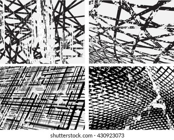 grunge set. background. vector illustration. 
