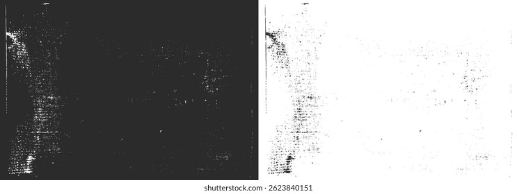 Grunge set of black and white texture vector illustration